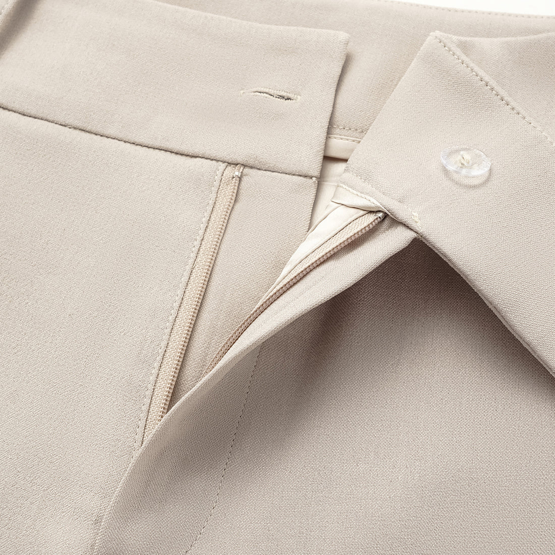 "Autumn Diary" Korean super stretch drape fabric waist trousers - gray and white