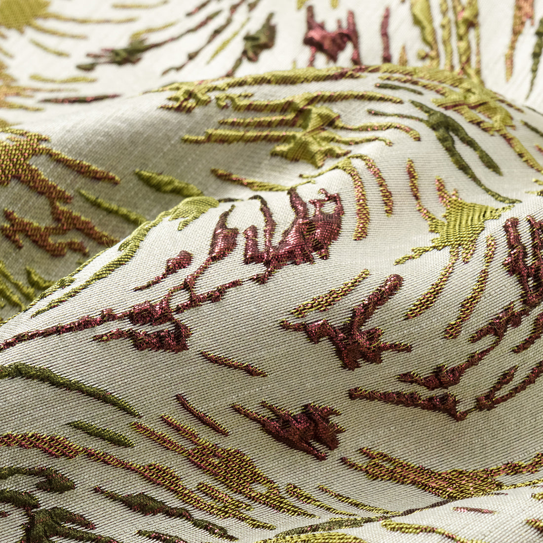 "Imperial Garden Teatime" Italian jacquard patchwork vest - Spring Breeze Green Hotel