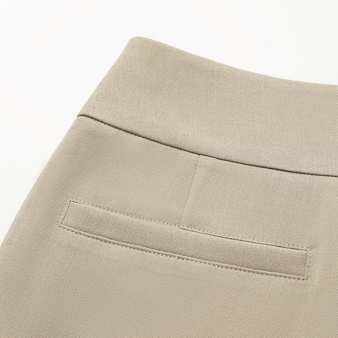 "Autumn Diary" Korean super stretch drape fabric waist trousers - Khaki