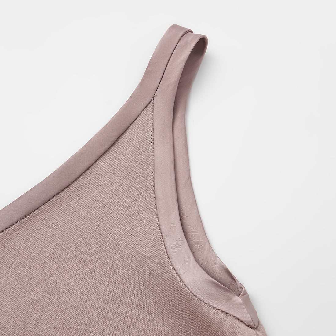 "Weekend at Monaco." Heavy satin panelled vest — Taupe