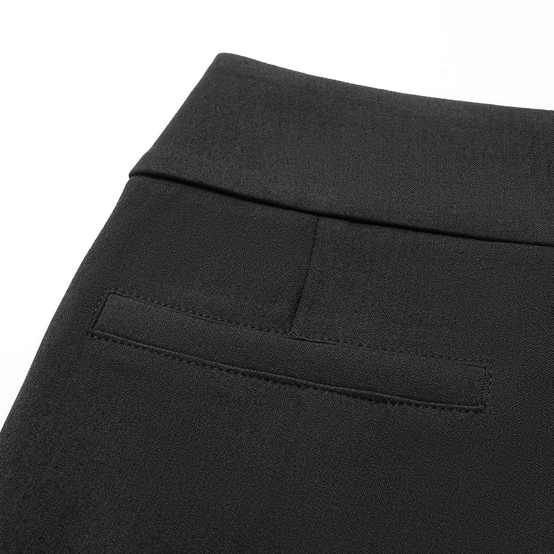 "Autumn Diary" Korean super stretch drape texture fabric waist trousers - black