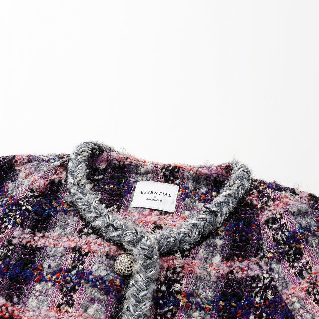 "Brunch at Ritz." Wool Tweed Classic No.4 Jacket—Cosmic Macaron