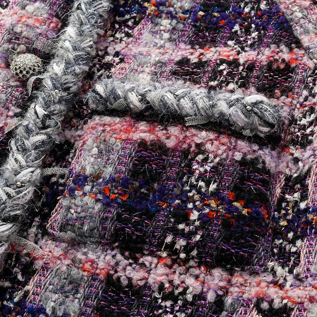 "Brunch at Ritz." Wool Tweed Classic No.4 Jacket—Cosmic Macaron