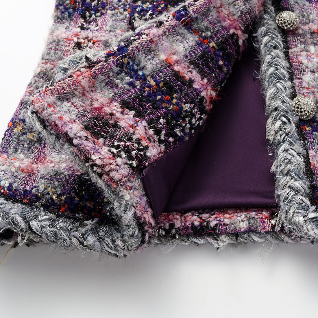 "Brunch at Ritz." Wool Tweed Classic No.4 Jacket—Cosmic Macaron