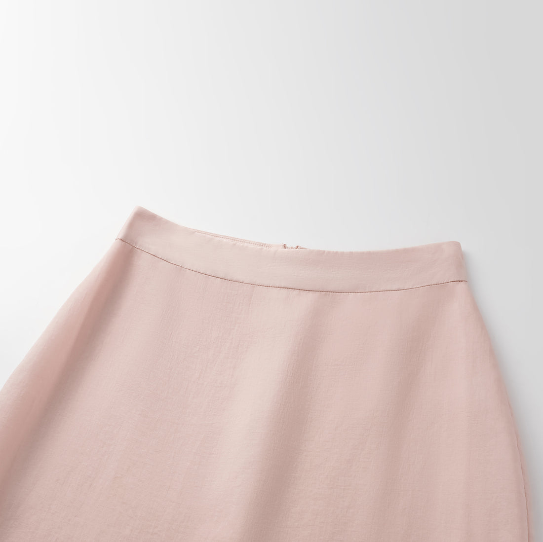 "Intellectual Moment" Tencel Satin Chiffon Pencil Skirt - Rose Pink