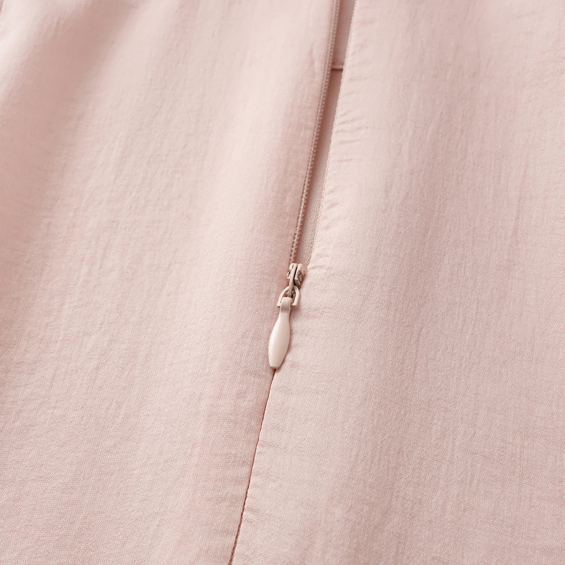 "Intellectual Moment" Tencel Satin Chiffon Pencil Skirt - Rose Pink
