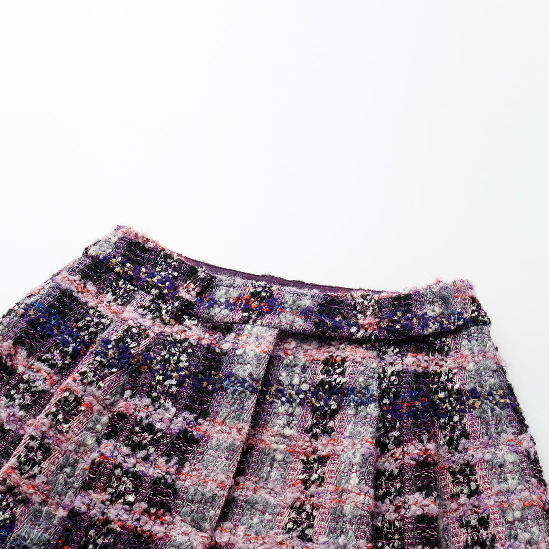 "Brunch at Ritz." Wool Tweed Shorts—Cosmic Macaron