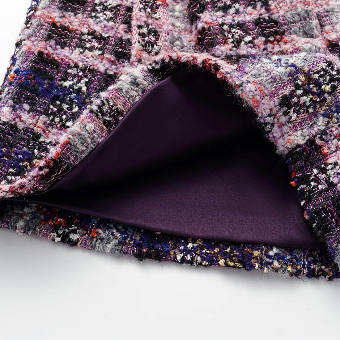 "Brunch at Ritz." Wool Tweed Shorts—Cosmic Macaron