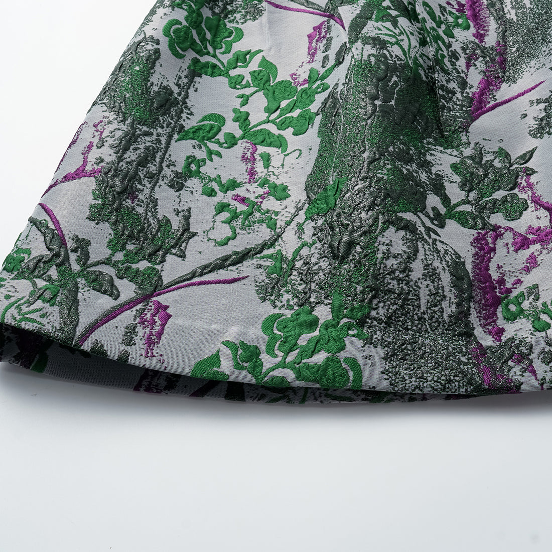 "Imperial Garden Gala" 義大利製提花面料新中式立裁輕國風短洋裝—碧影繁花
