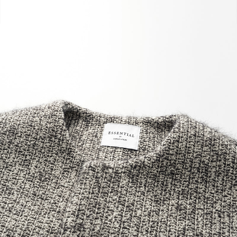 "Chelsea Citywalk." Tweed Oversized Jacket—Ashen Radiance