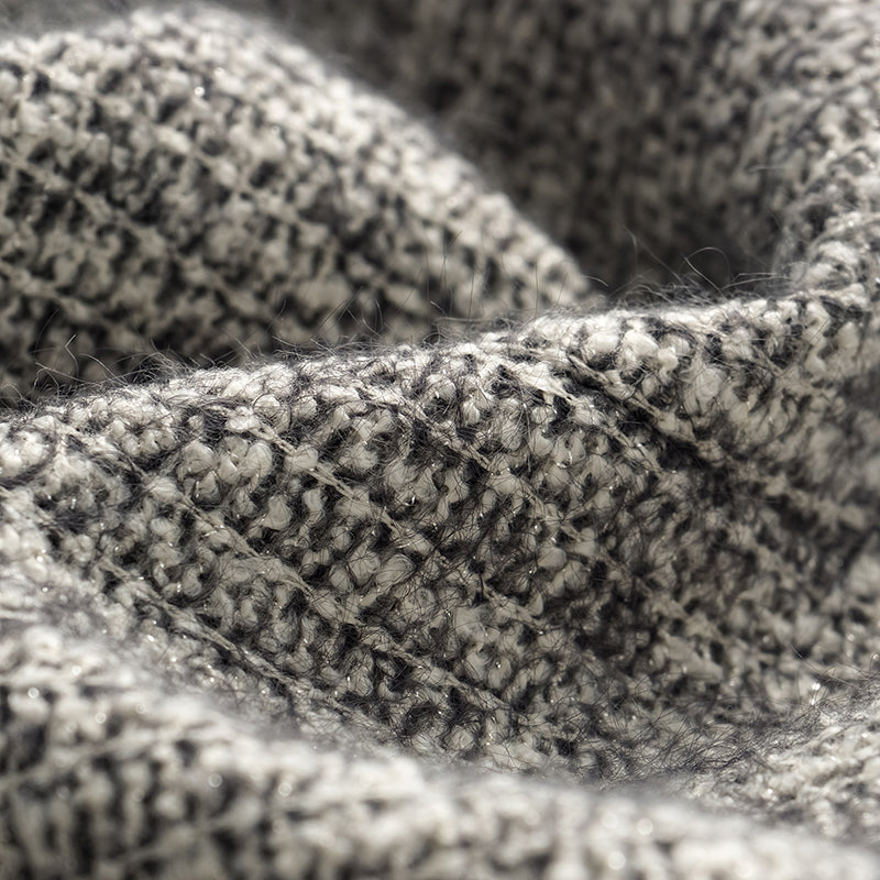 "Chelsea Citywalk." Tweed Oversized Jacket—Ashen Radiance