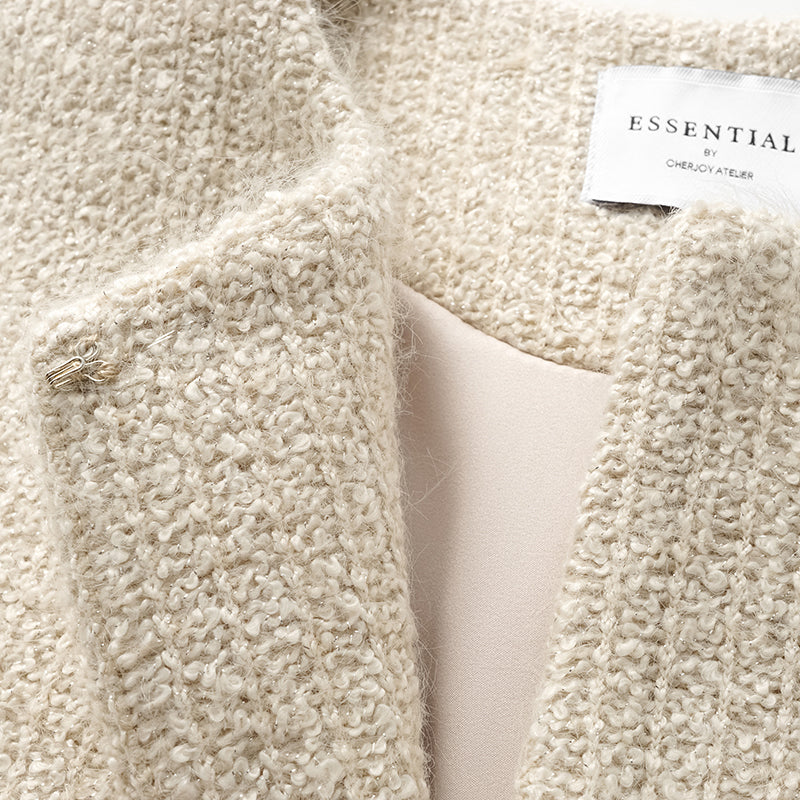 "Chelsea Citywalk." Tweed Oversized Jacket—Lunar Serenade