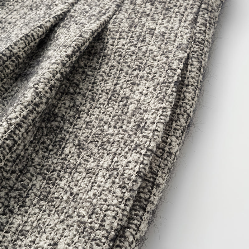 "Chelsea Citywalk." Tweed Shorts—Ashen Radiance
