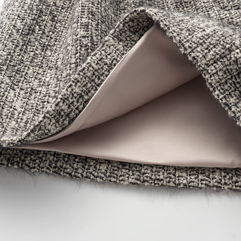 "Chelsea Citywalk." Tweed Shorts—Ashen Radiance