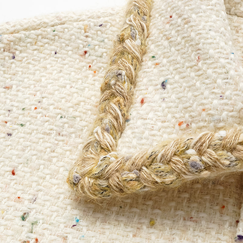 "Tokyo'Hours" Oversized Tweed Jacket—Vanila Milk