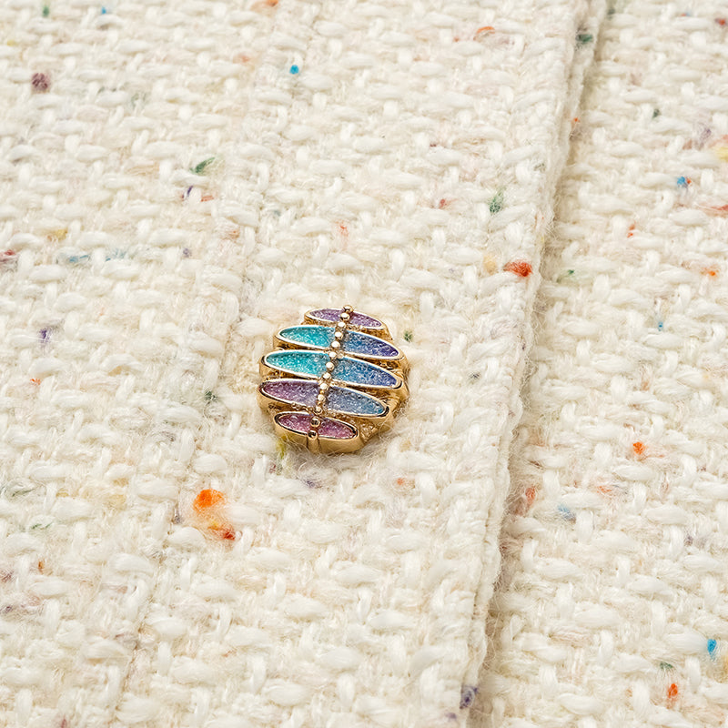 "Tokyo'Hours" Oversized Tweed Jacket—Vanila Milk
