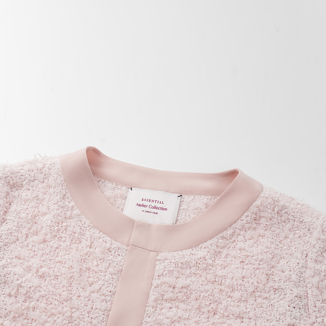 "Breeze boucle" Italian texture light tweed No.10 jacket—When Petals Fall