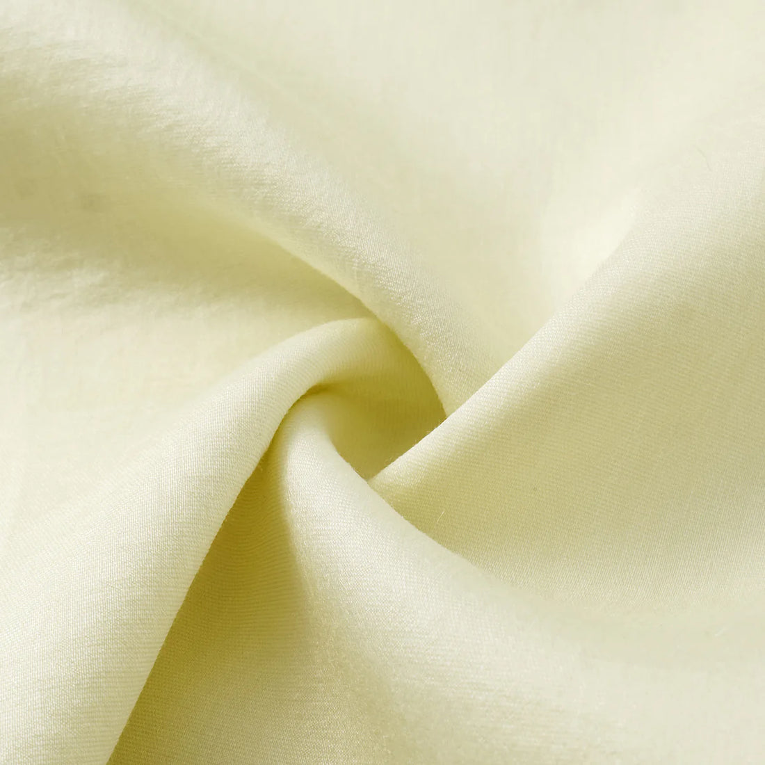 "Intellectual Moment" Tencel Satin Chiffon Oversized Shirt - Goose Yellow
