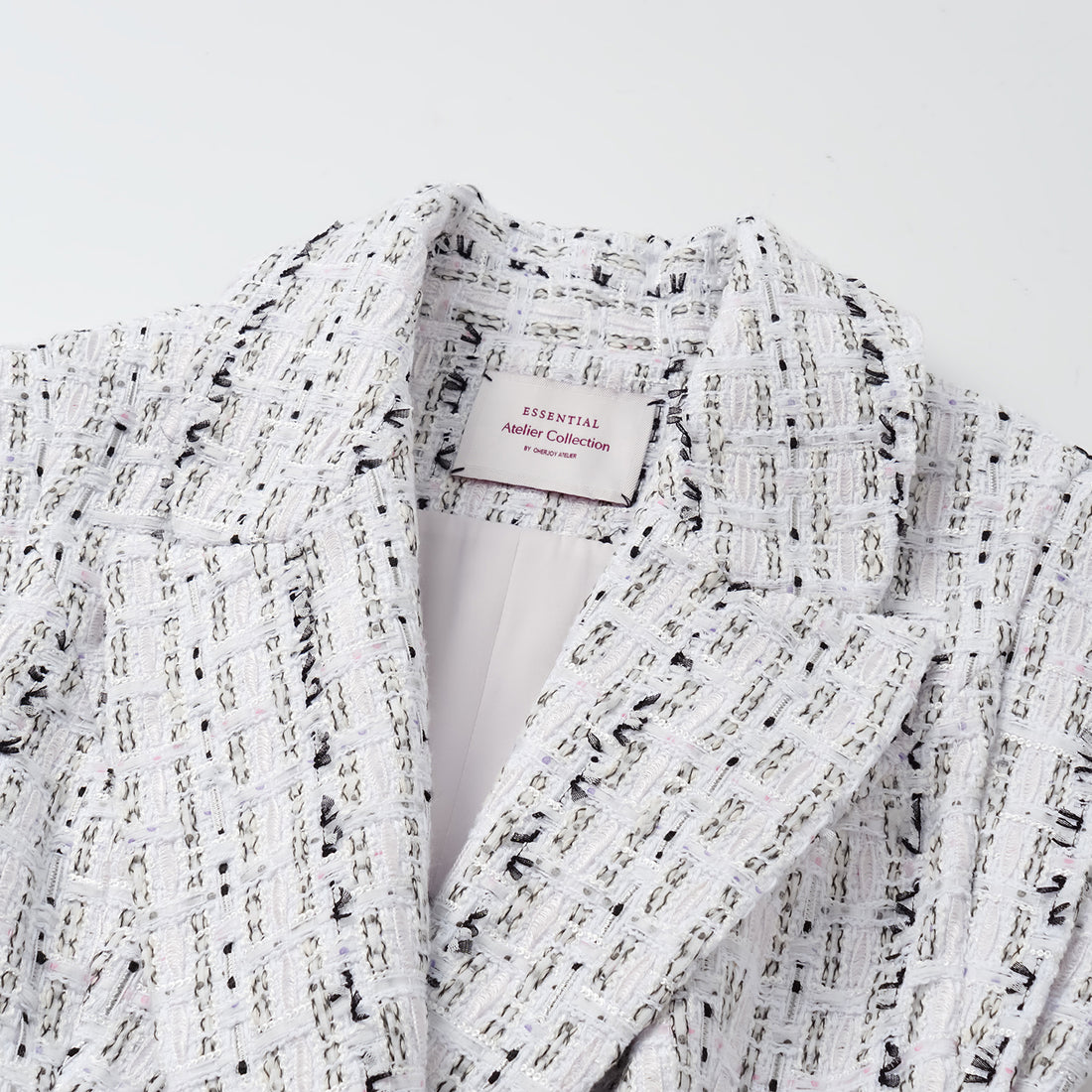 "Arcade of CherJoy Atelier." French Summer Light Tweed Three-Dimensional Cutting Vest Dress—Celestial Ink