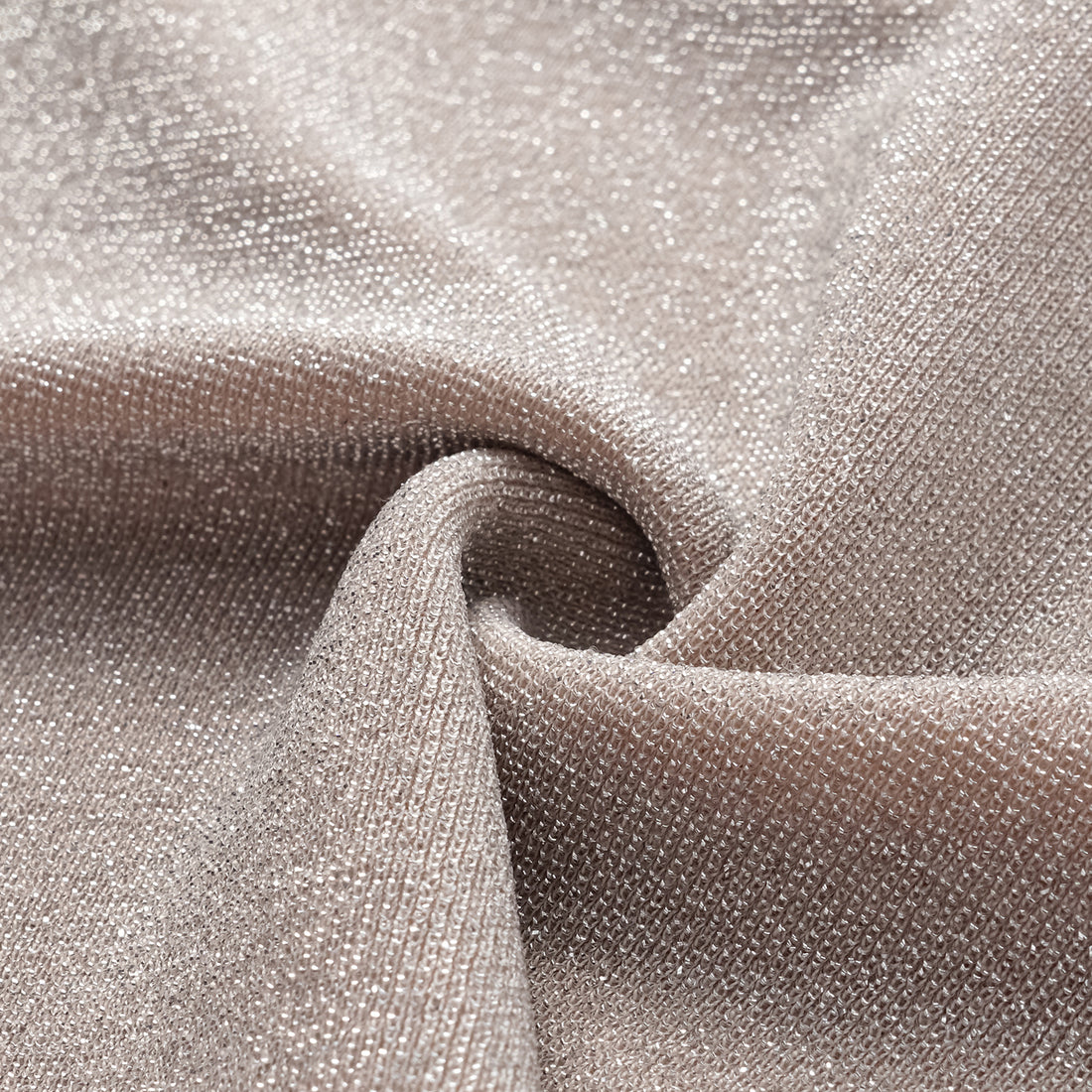 "Easy-go Chic" Silver Weave Elastic Fit V-Neck Tank Top—Pink