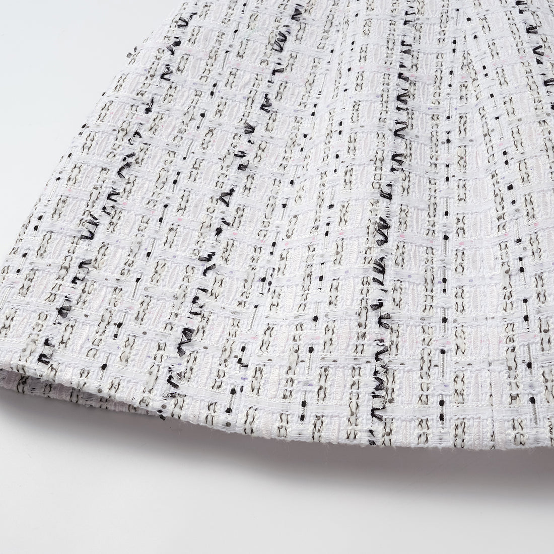 "Arcade of CherJoy Atelier." French Summer Light Tweed Three-Dimensional Cutting Vest Dress—Celestial Ink