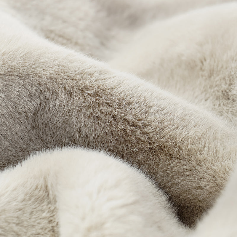 "Imperial Gala" Tech Fur Chinese Style Vest - Platinum Beige