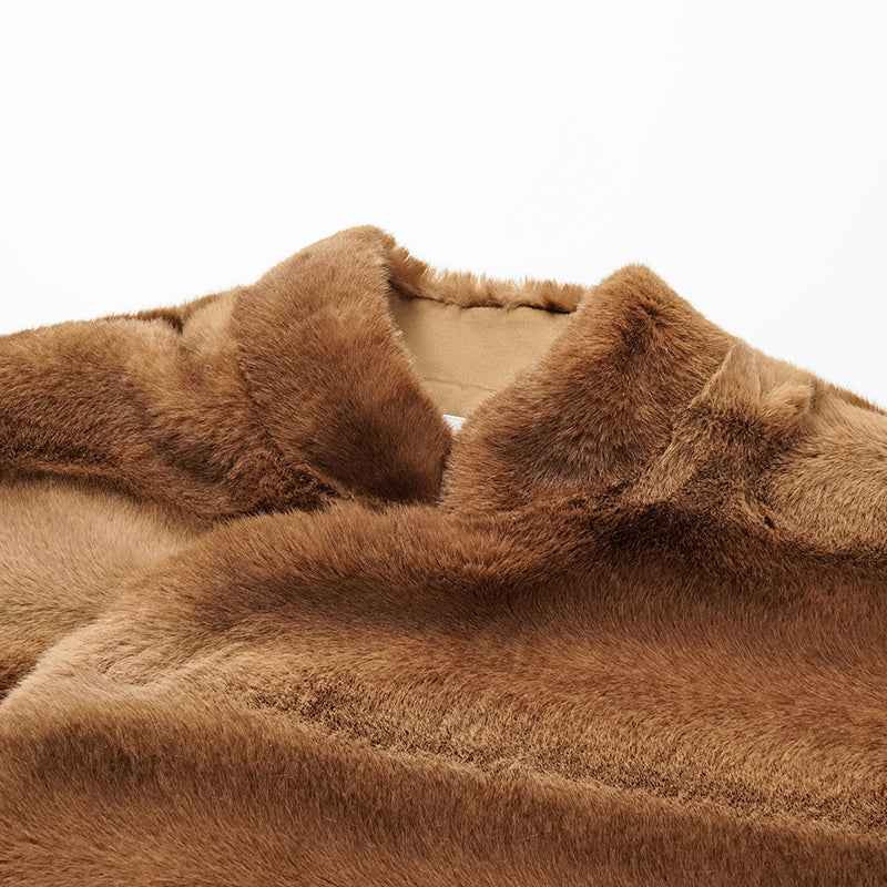 "Imperial Gala" Tech Fur Chinese Style Vest - Platinum Beige