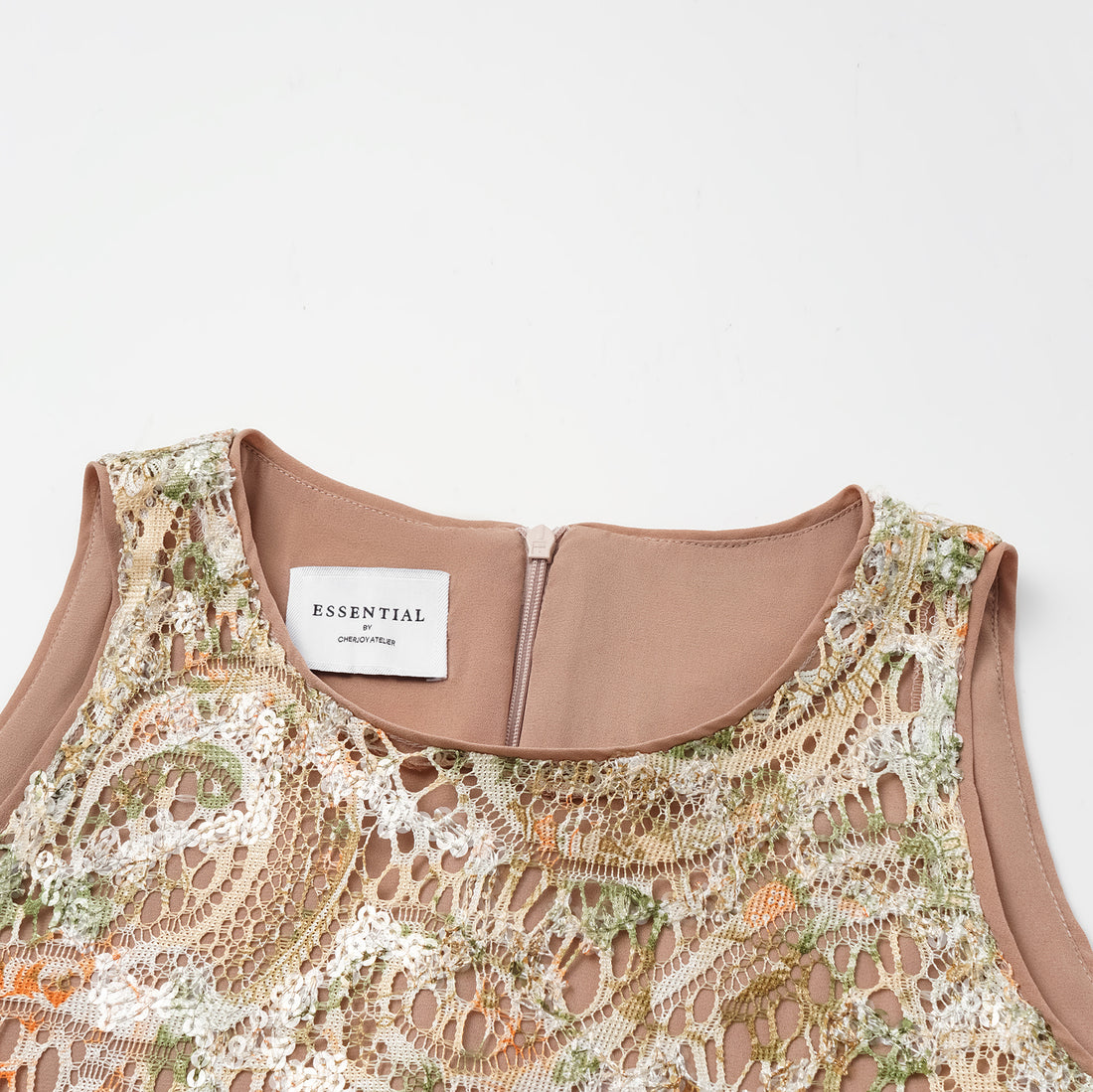 "Imperial Garden Teatime" Italian luxury embroidered lace vest - Teatime