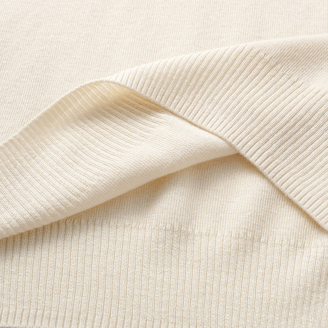 "Spring diary." Silk Cashmere V-neck top—Ivory