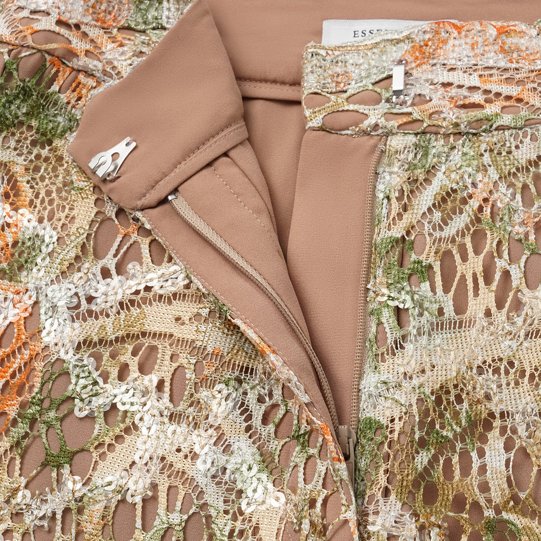 "Imperial Garden Teatime" Italian luxury embroidered lace flared pants - Tea Wild Whisper