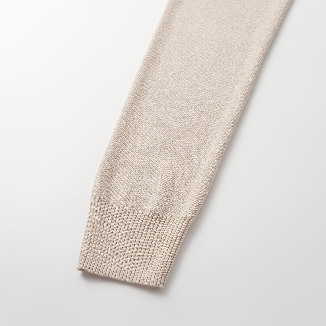 “Spring diary.” Silk Cashmere V-neck top—Beige