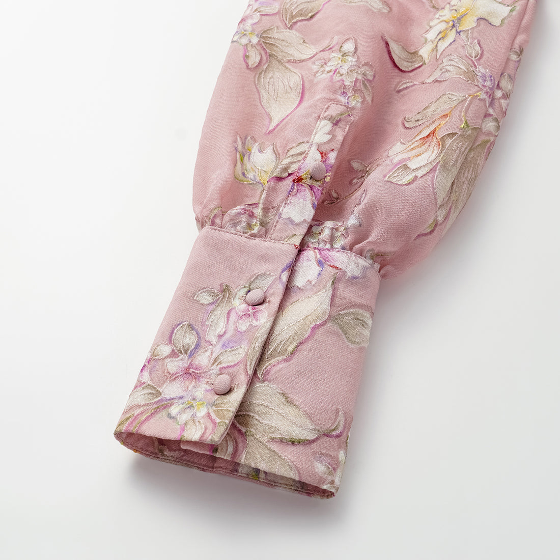"Imperial Garden Teatime" Italian hand-painted silk fabric special tailoring Chinese style shirt