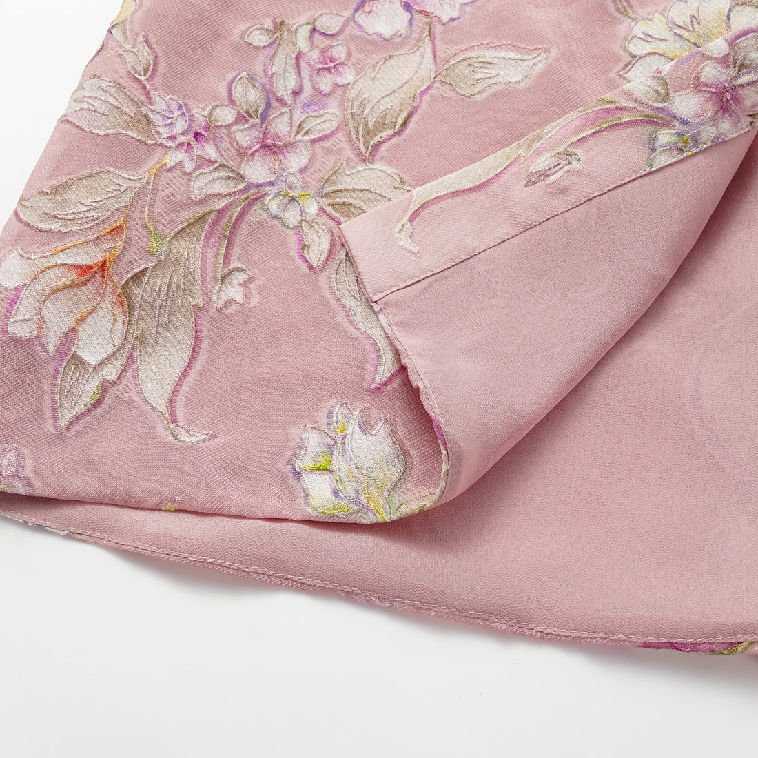 "Imperial Garden Teatime" Italian hand-painted silk fabric special tailoring Chinese style shirt