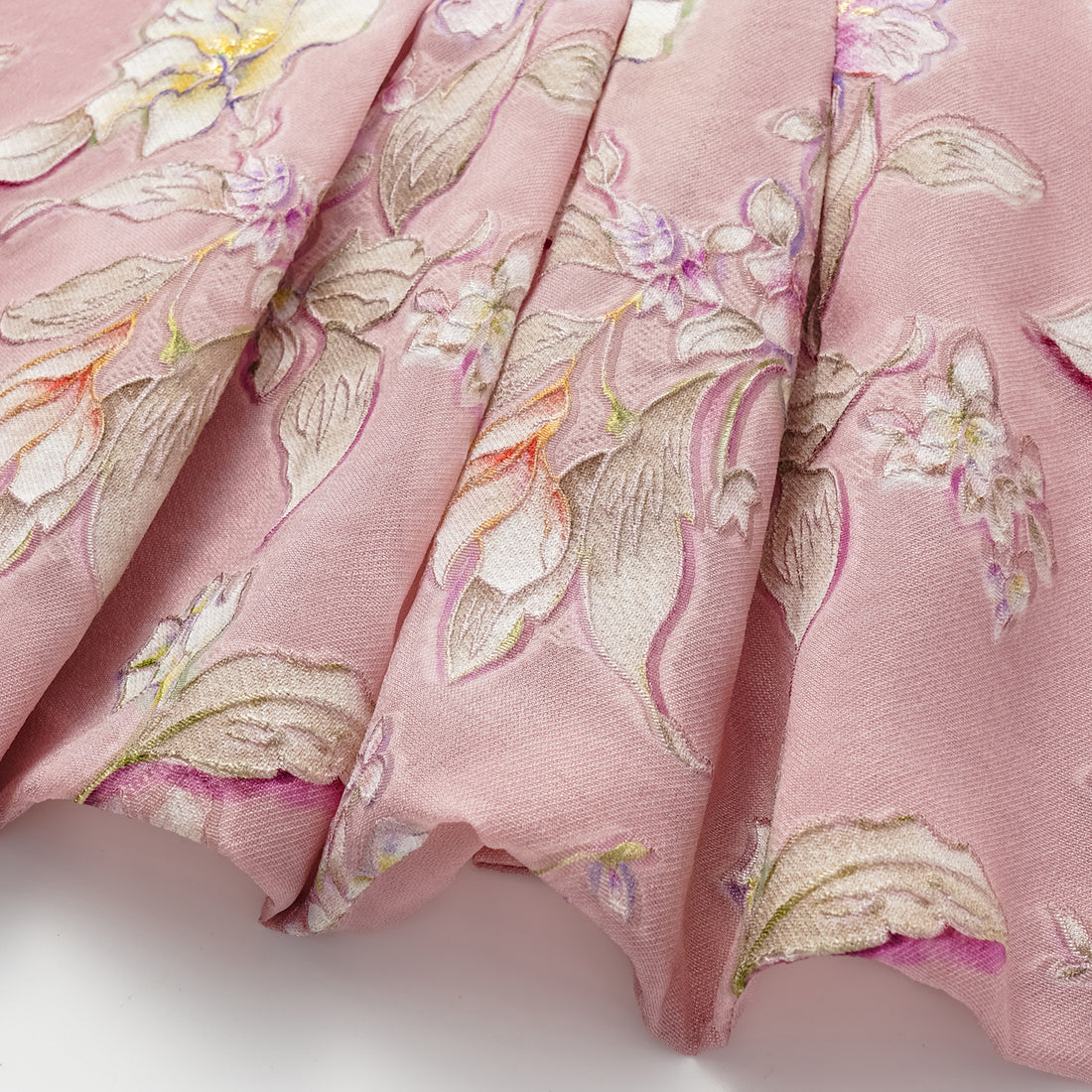 "Imperial Garden Teatime" Italian hand-painted silk fabric special tailoring Chinese style shirt