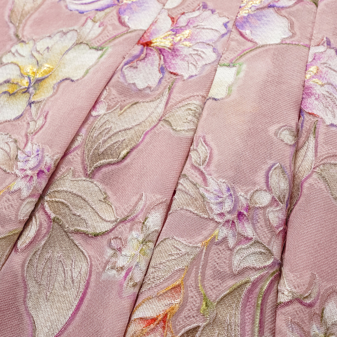 "Imperial Garden Teatime" Italian hand-painted silk fabric special tailoring Chinese style shirt