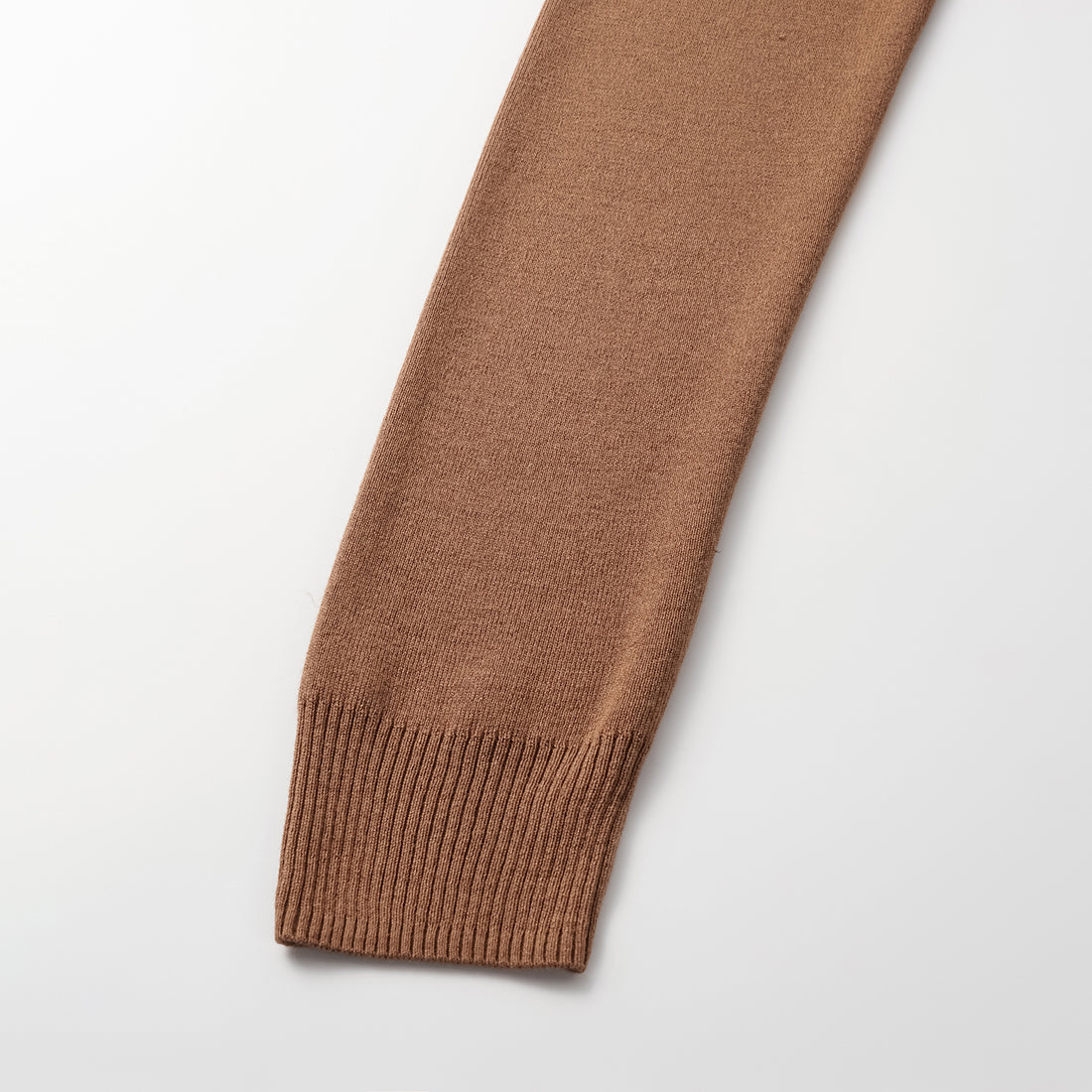 “Spring diary.” Silk Cashmere V-neck top—Camel