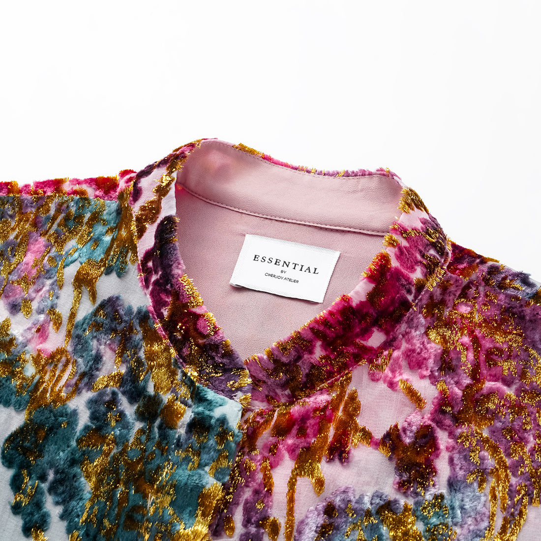 "Imperial Garden Teatime" Silk Velvet Chinese Style Shirt - Zui Rouge