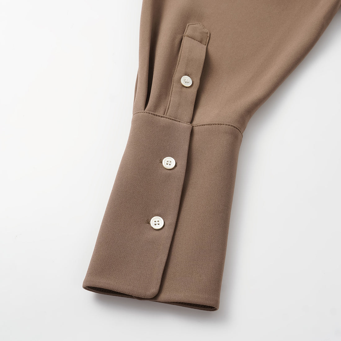 "Easy-go Chic" Textured Acetate Blazer/Shorts Set—Mocca
