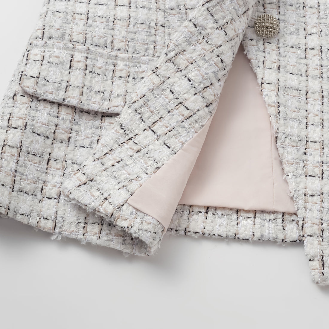 "Chelsea Citywalk." 3D-cut tweed vest - Blanc