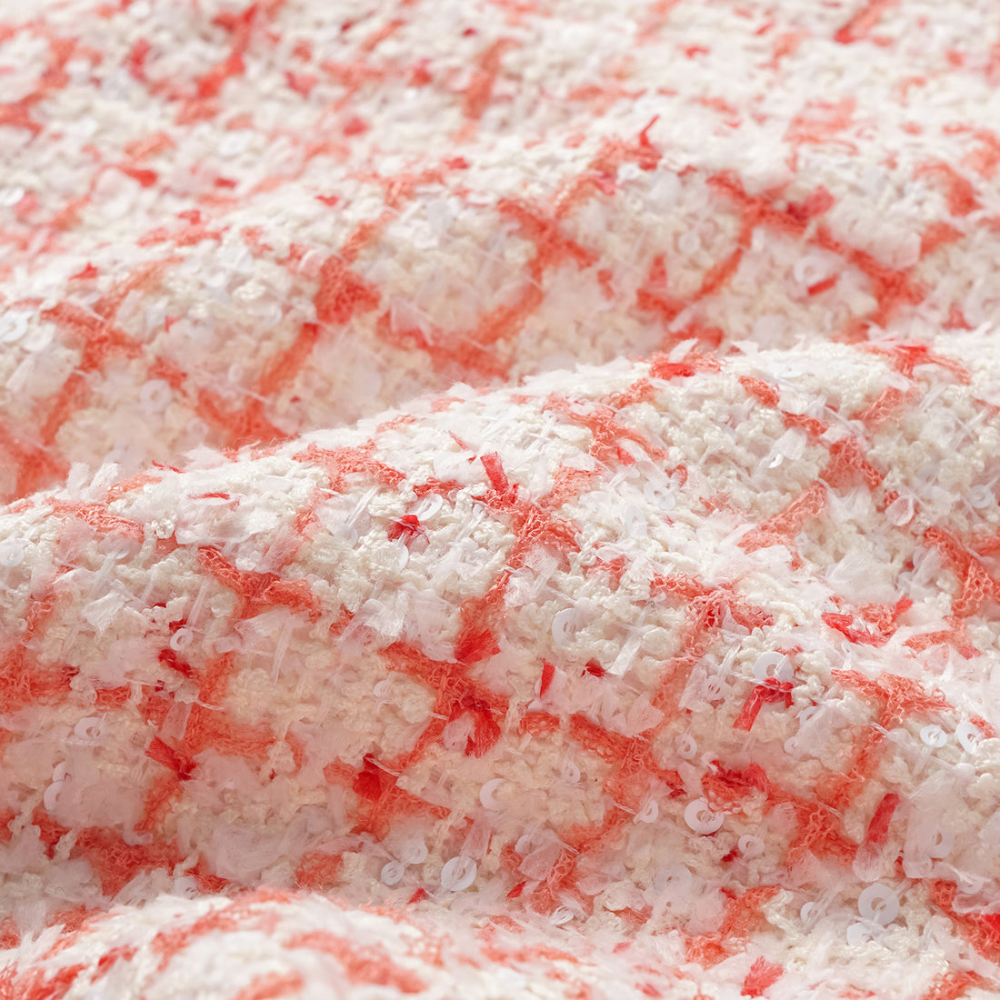 "Chelsea tea time" Tweed Shorts—Peach Parfait