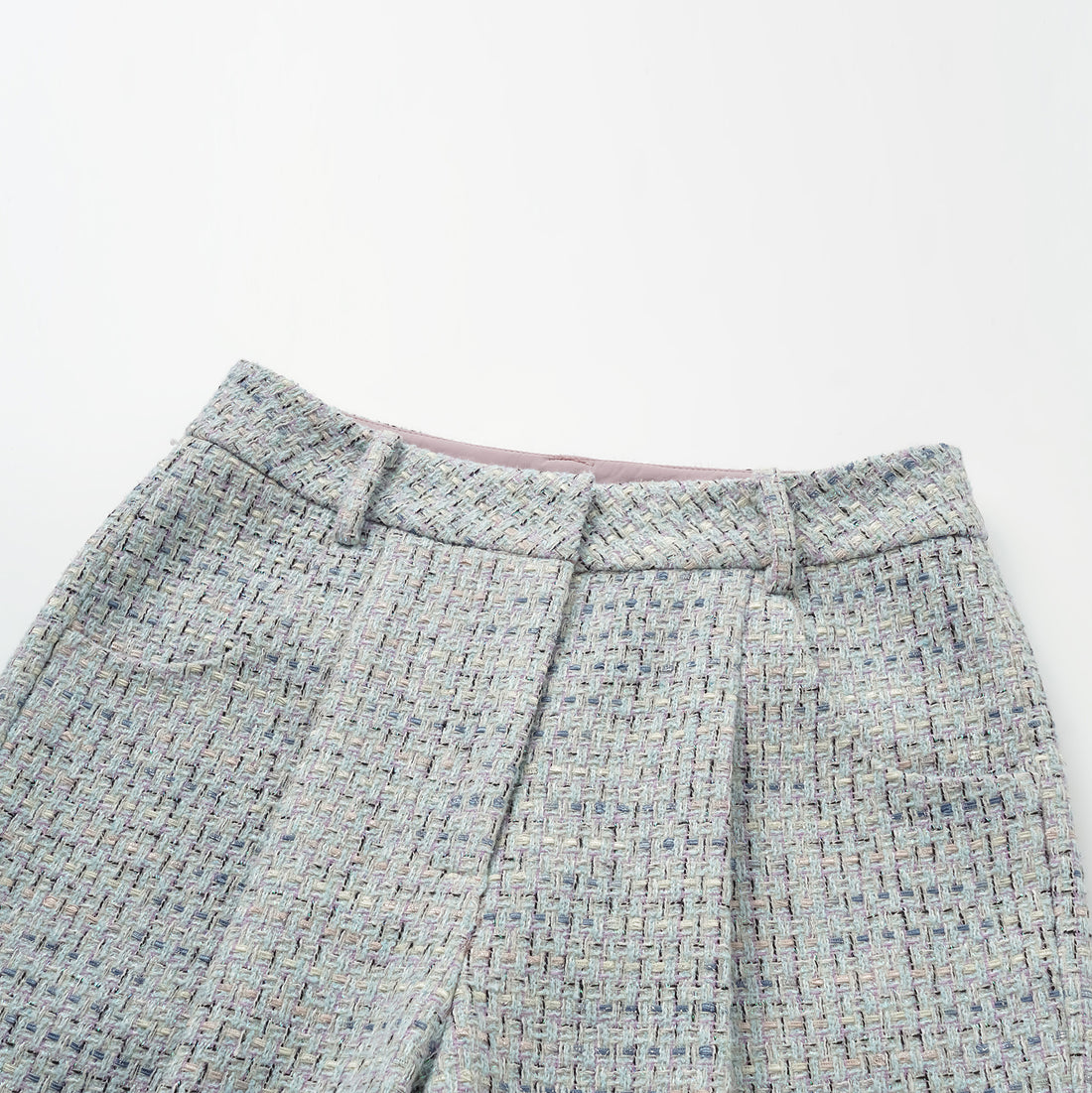 "Chelsea Citywalk." Tweed wide-leg trousers—Mojito
