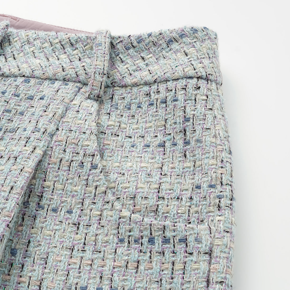 "Chelsea Citywalk." Tweed wide-leg trousers—Mojito