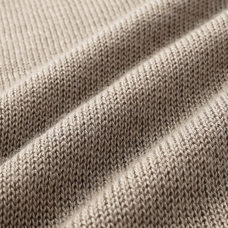 "Winter Diary" Silk Cashmere Basic Top - Brown