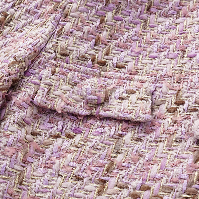 "Mayfair date night" wool tweed three-dimensional tailoring dress—Blossom
