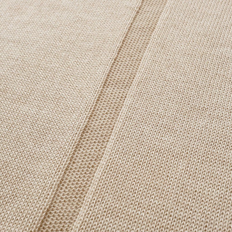 "Winter Diary" Silk Cashmere Basic Top - Beige