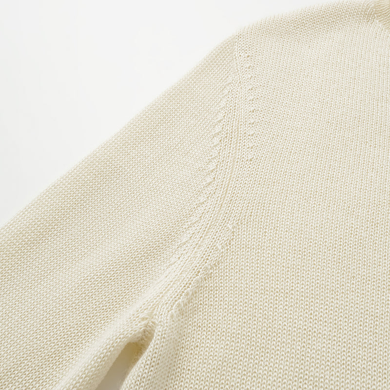 "Winter Diary" Silk Cashmere Basic Top - White