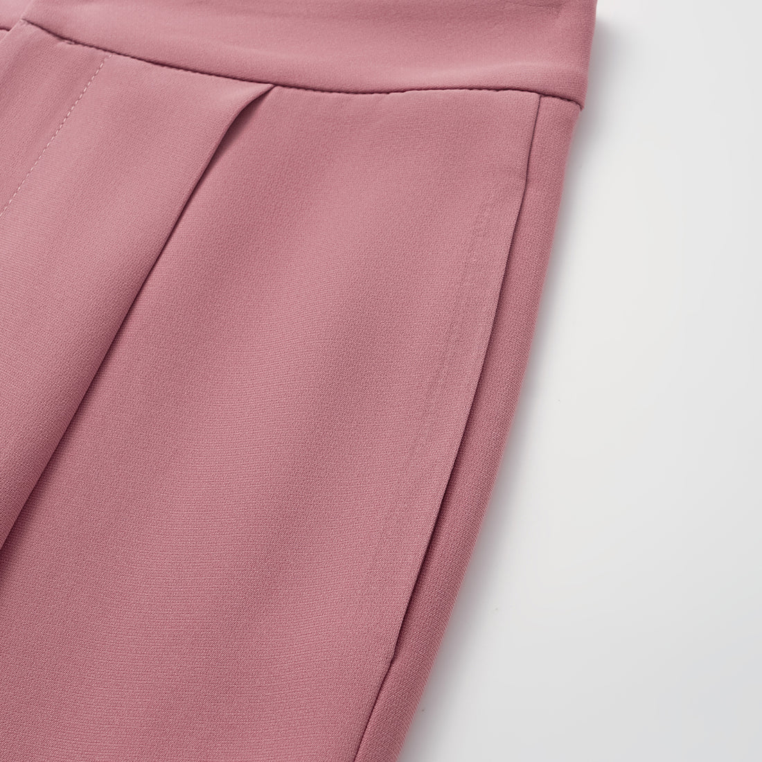 "Easy-go Chic" Textured Acetate 3D Tailored Wide Pants—Dusk