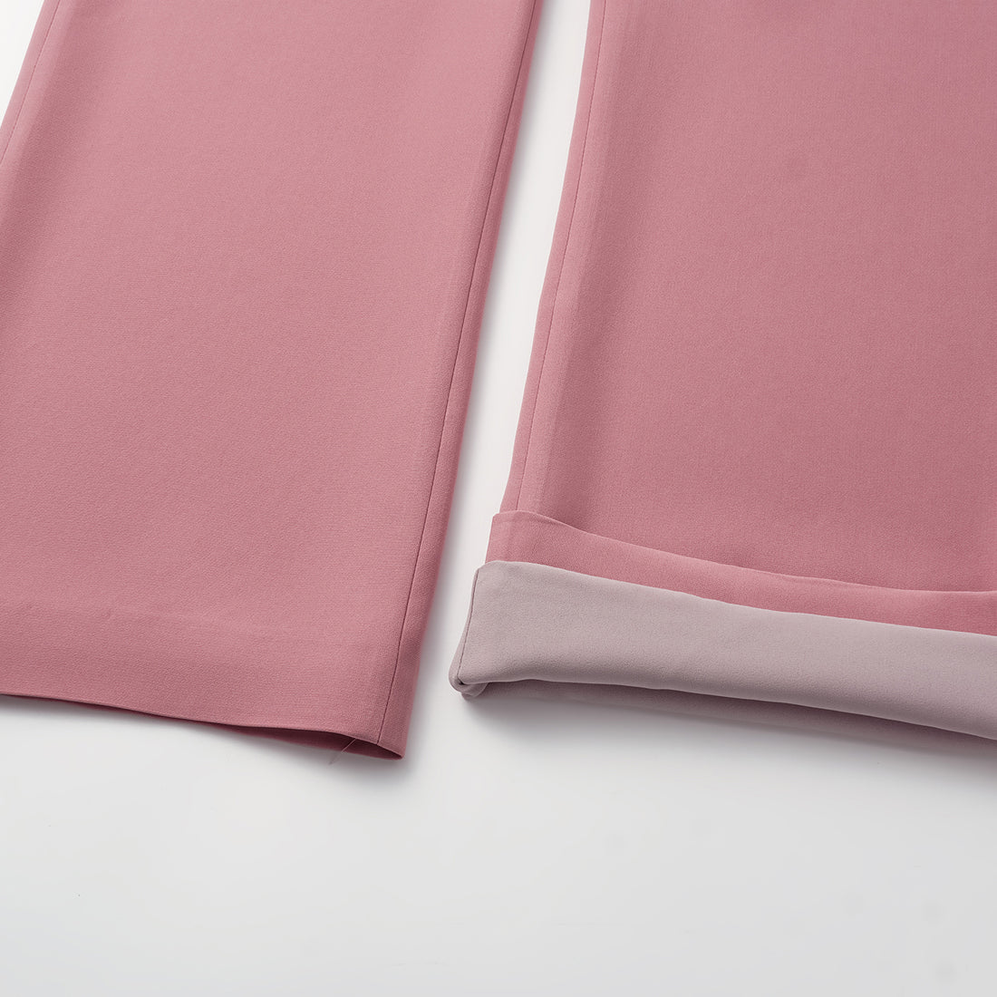 "Easy-go Chic" Textured Acetate 3D Tailored Wide Pants—Dusk