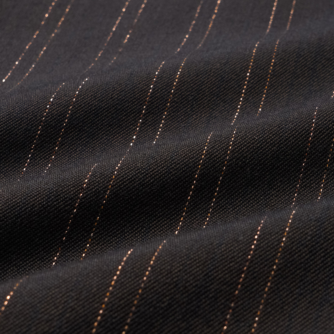 "Speak Sleek." Italian gold weaving straight flared pants—Ink