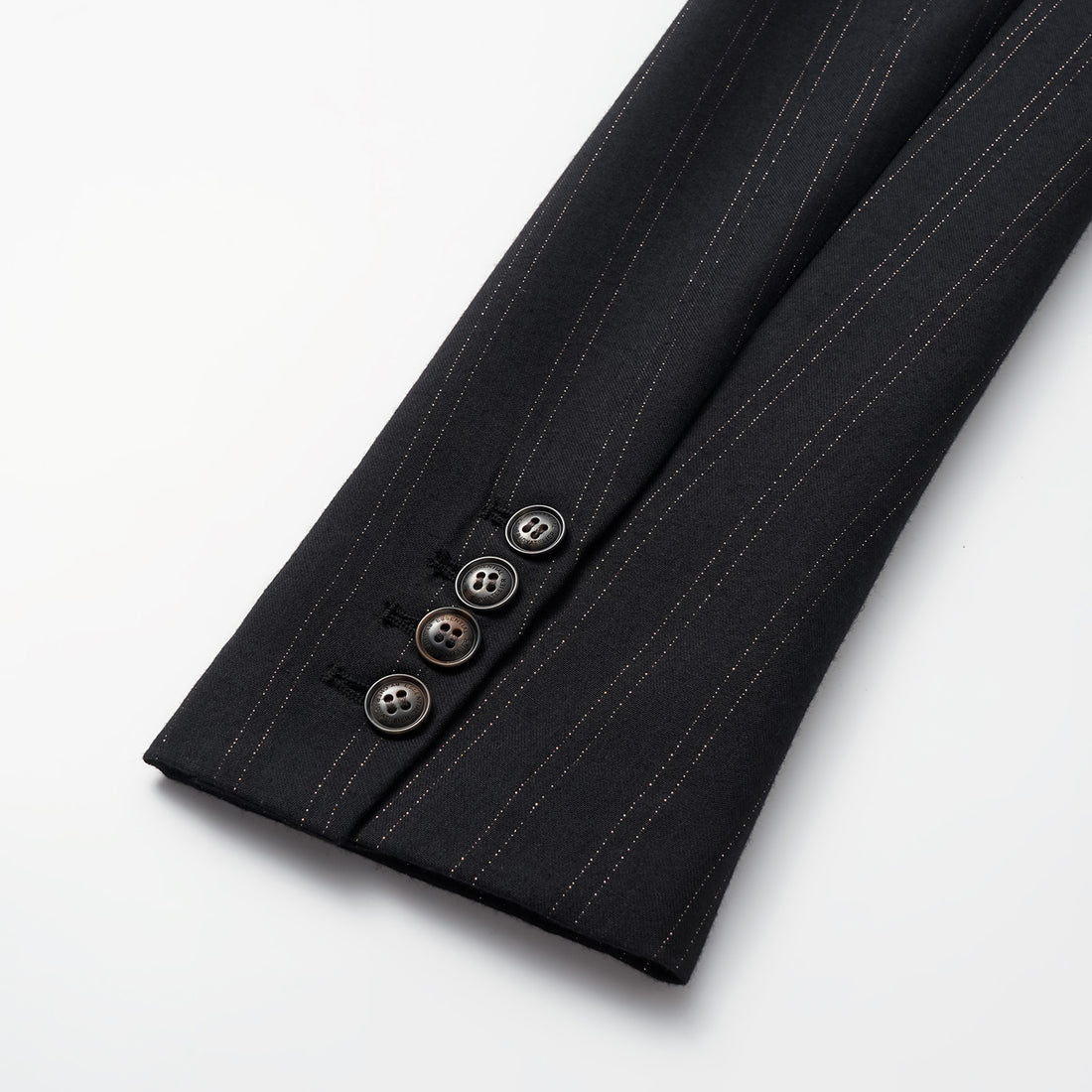 "Speak Sleek." Italian gold weaving craft straight three-dimensional tailoring suit jacket—Indigo